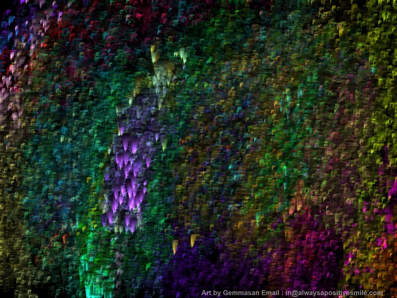 Colorful Light Patterns — Green, Vibrant, Night
