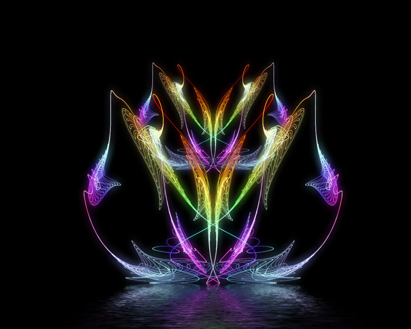 Colorful Light Patterns — Purple, Abstract, Night