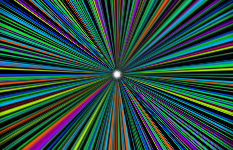 Colorful Light Rays — Black