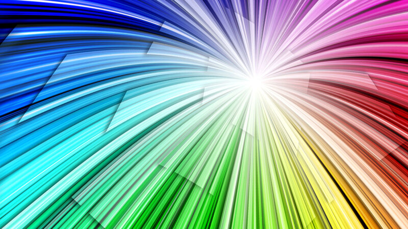 Colorful Light Rays — Blue, Dynamic