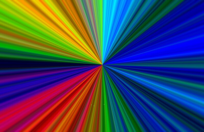 Colorful Light Rays — Blue, Vibrant, Abstract