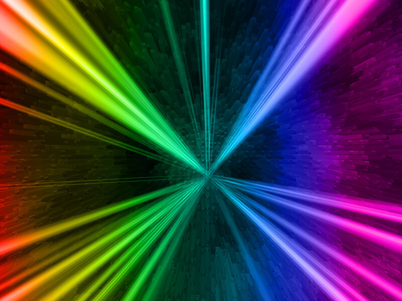 colorful light rays burst
