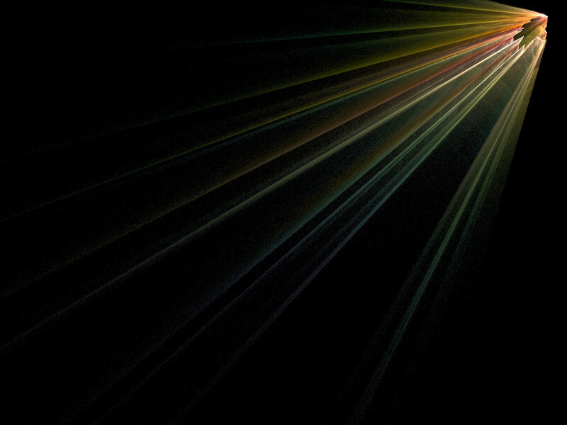 colorful light rays on black