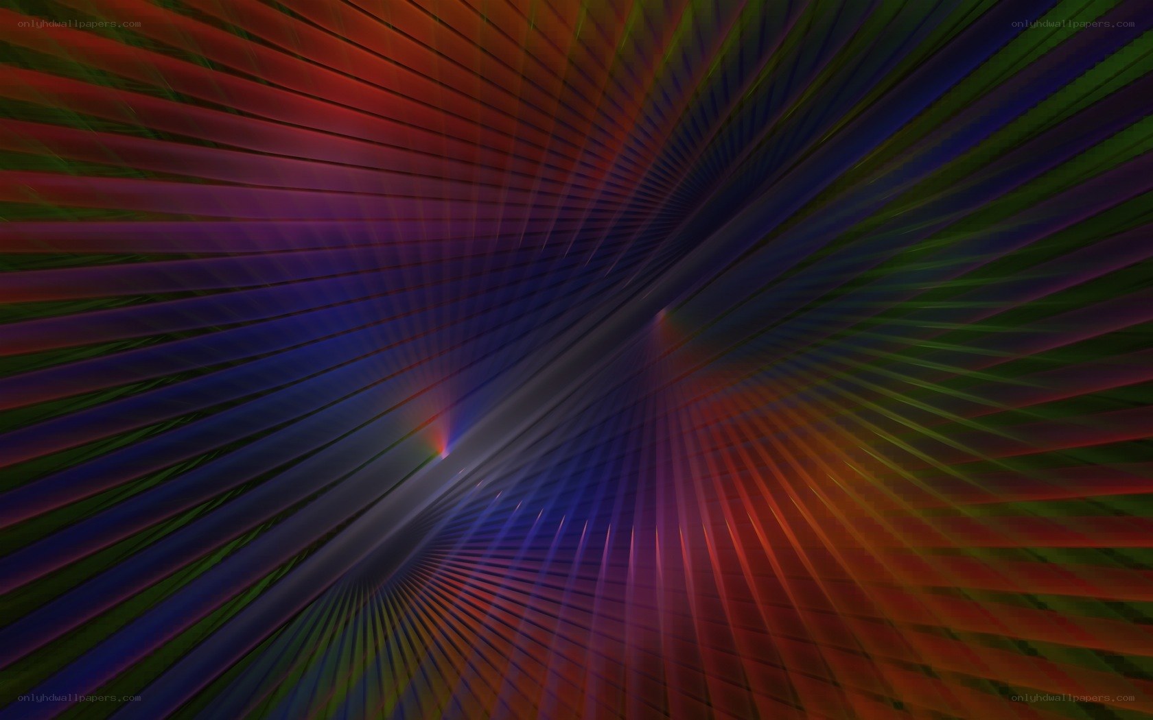 Colorful light rays radiate outward