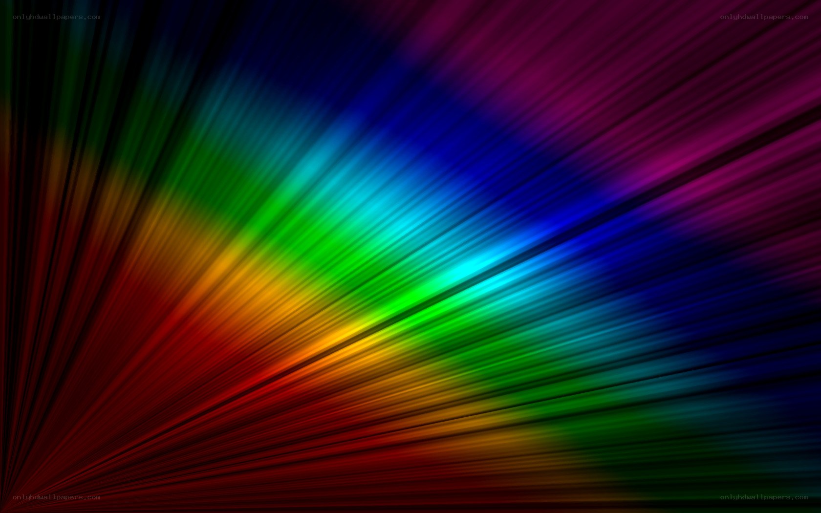 Colorful light rays radiating