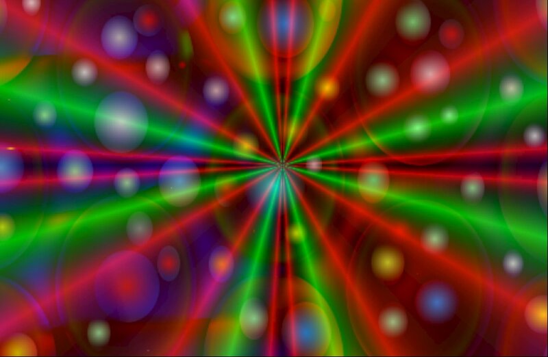 Colorful Light Rays — Red, Vibrant, Abstract, Light Beams