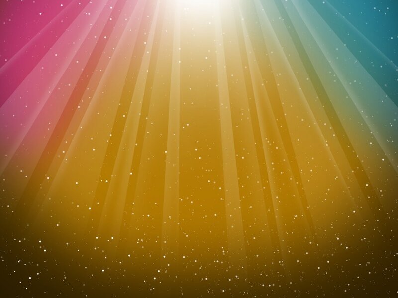Colorful Light Rays — Yellow, Dramatic, Digital Art, Light Beams