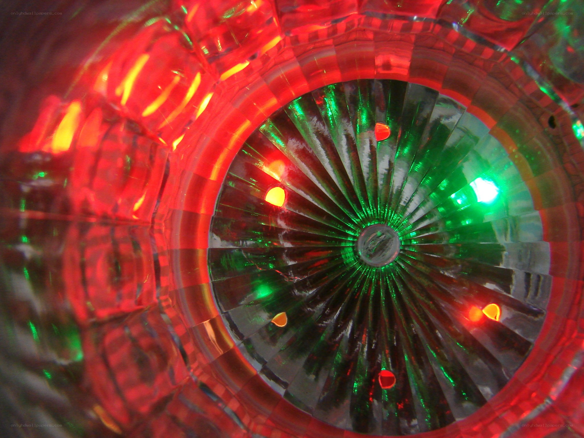 colorful light reflection in glass