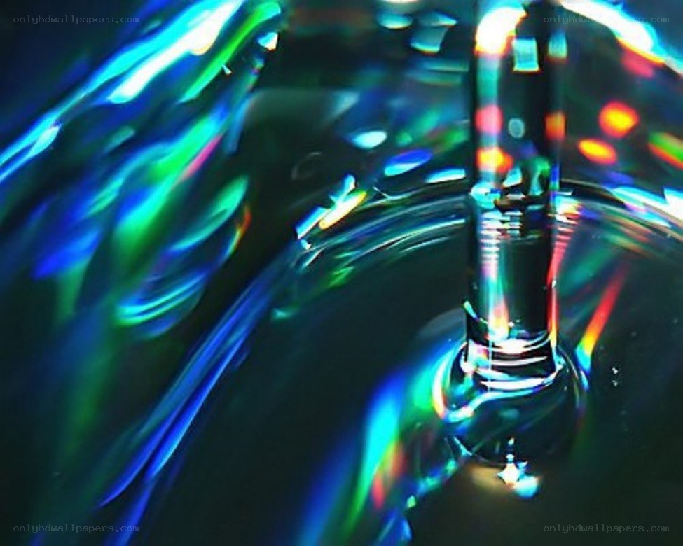 colorful light refraction on glass