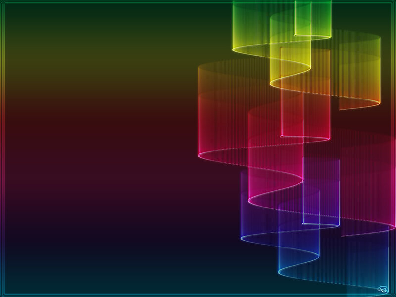 colorful light ribbons