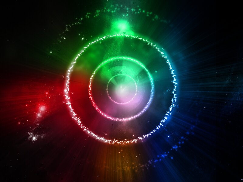 Colorful Light Rings — Green