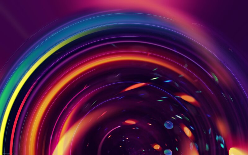 Colorful Light Rings — Purple, Dynamic
