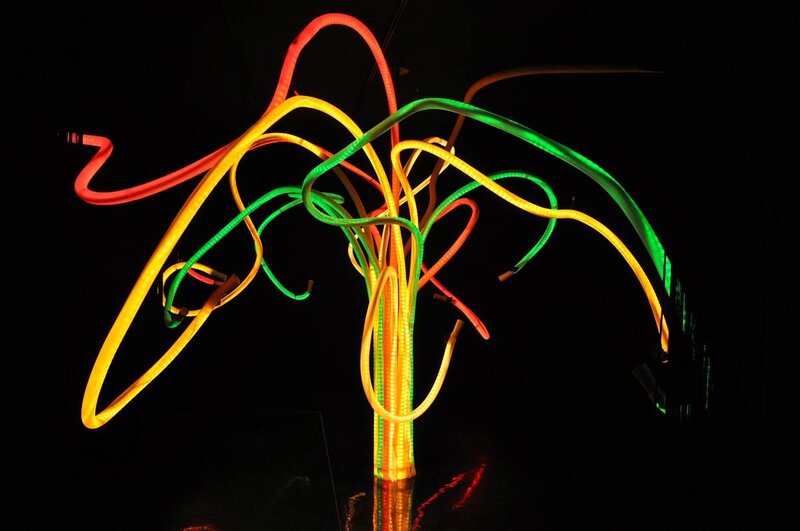Colorful light sculpture