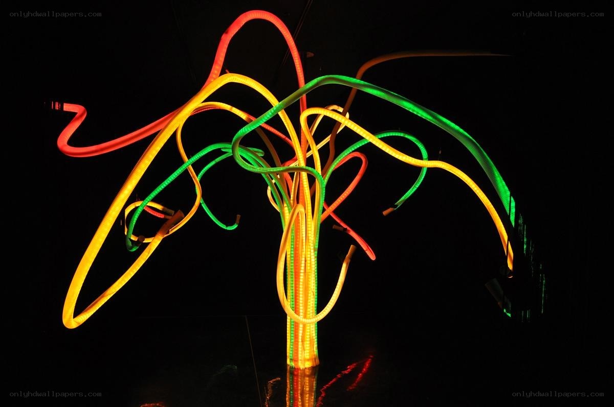 Colorful light sculpture