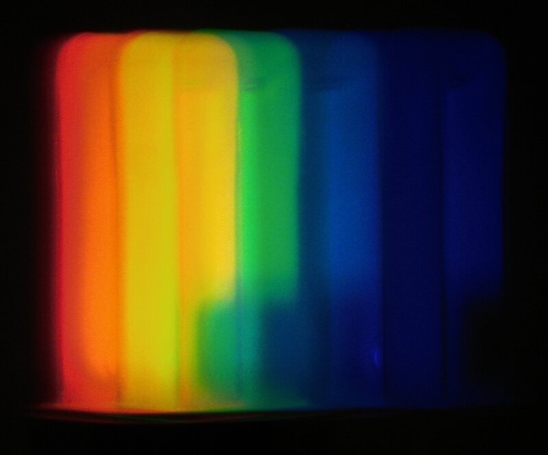colorful light spectrum display