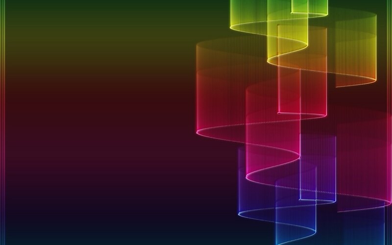 Colorful Light Spirals