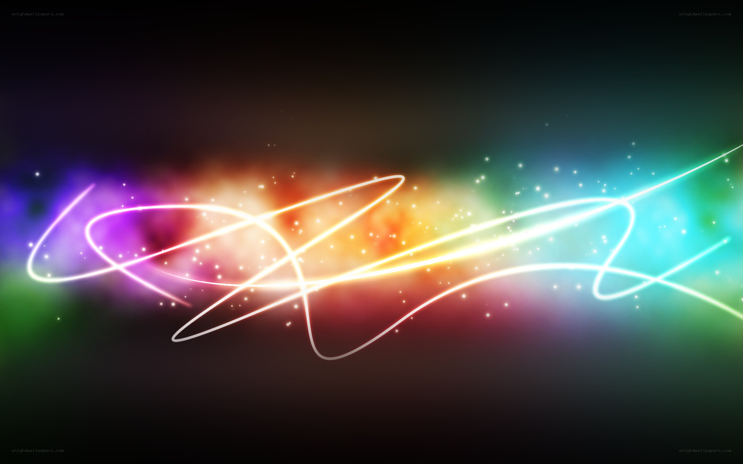 colorful light streaks
