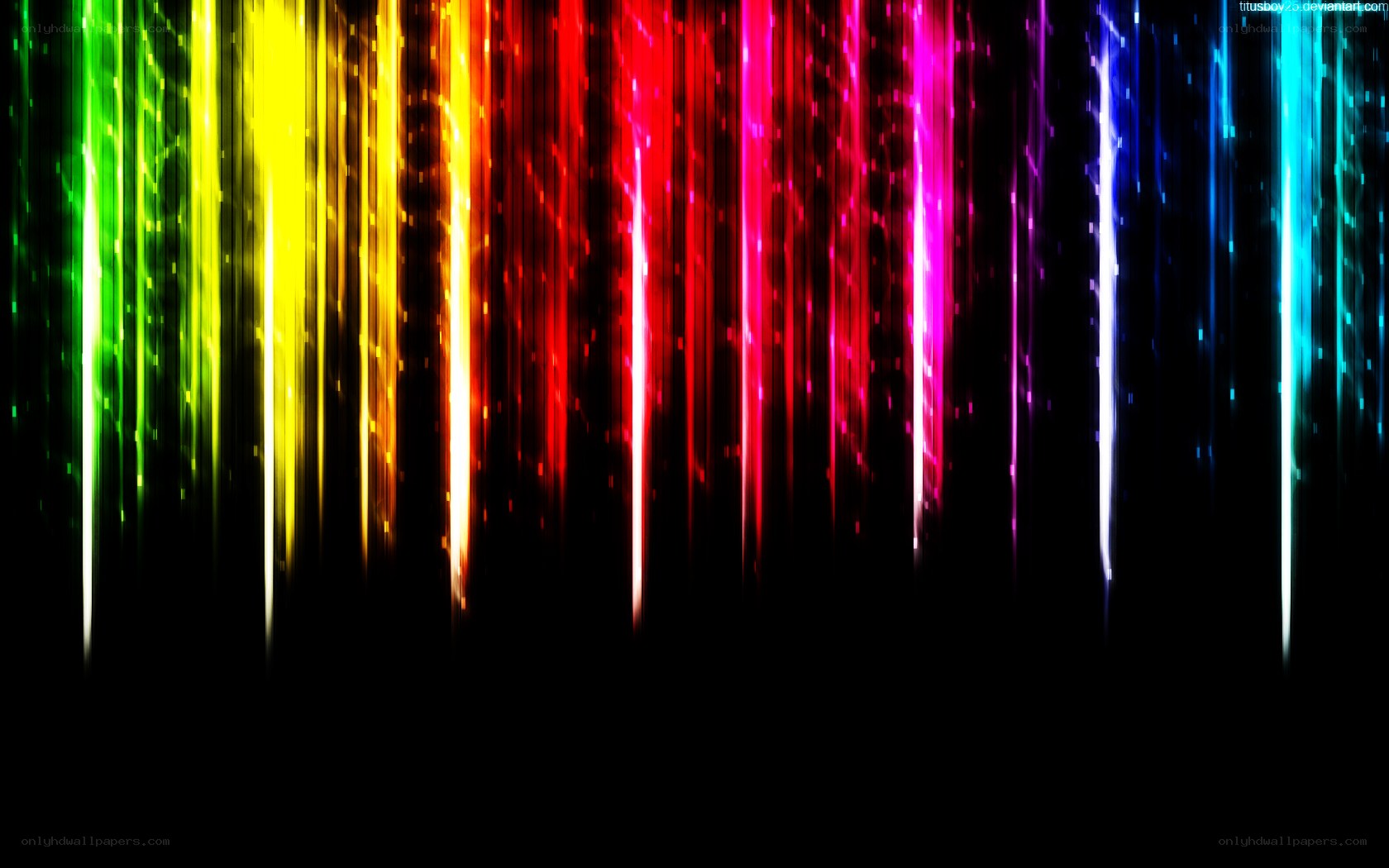 colorful light streaks