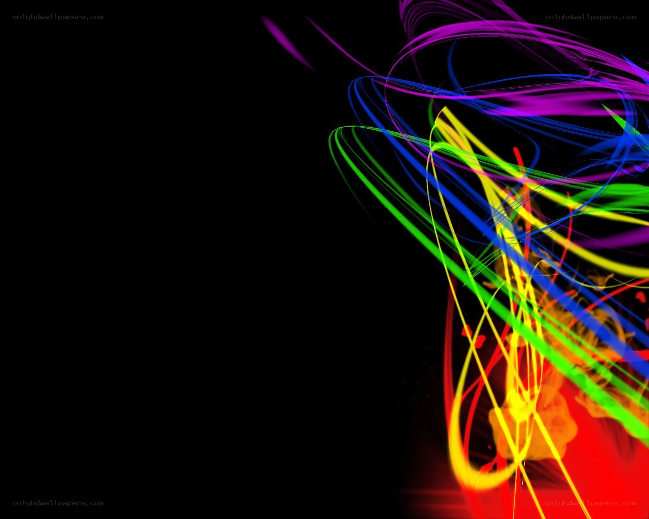 colorful light streaks