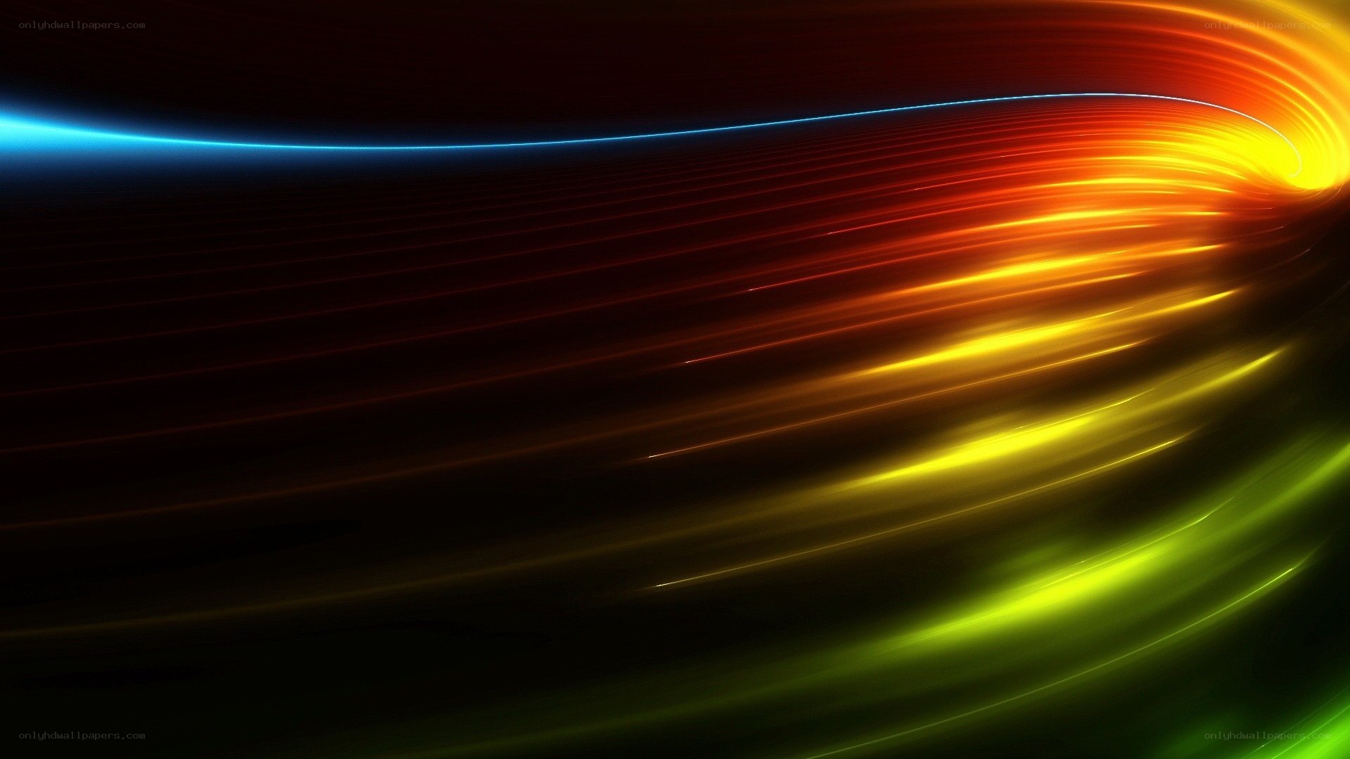 Colorful light streaks