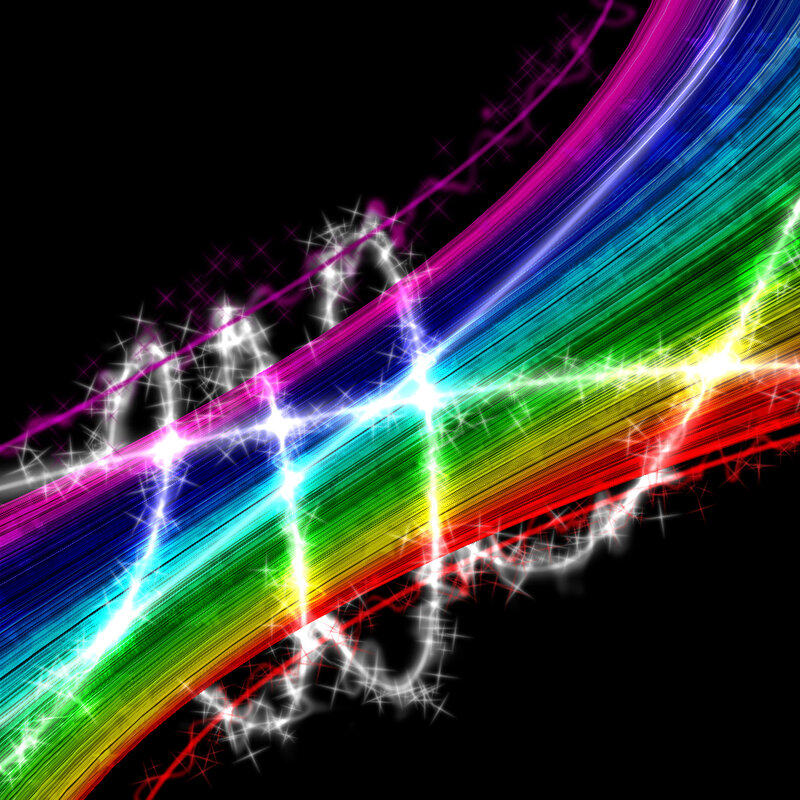 colorful light streaks