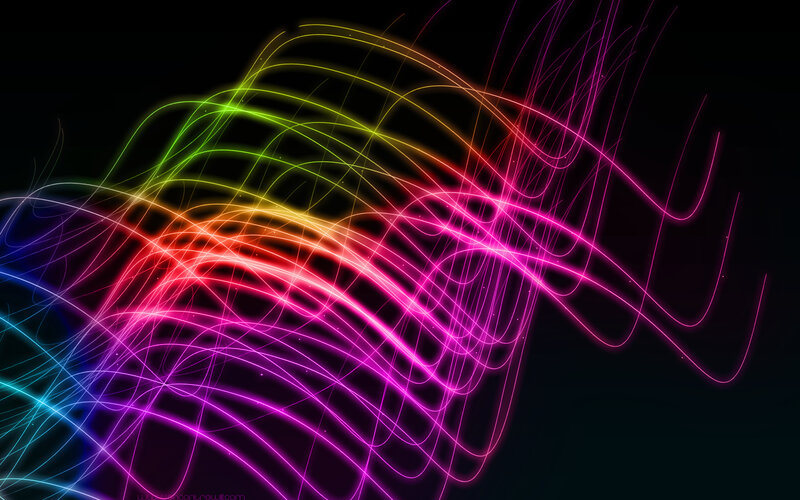 colorful light streaks