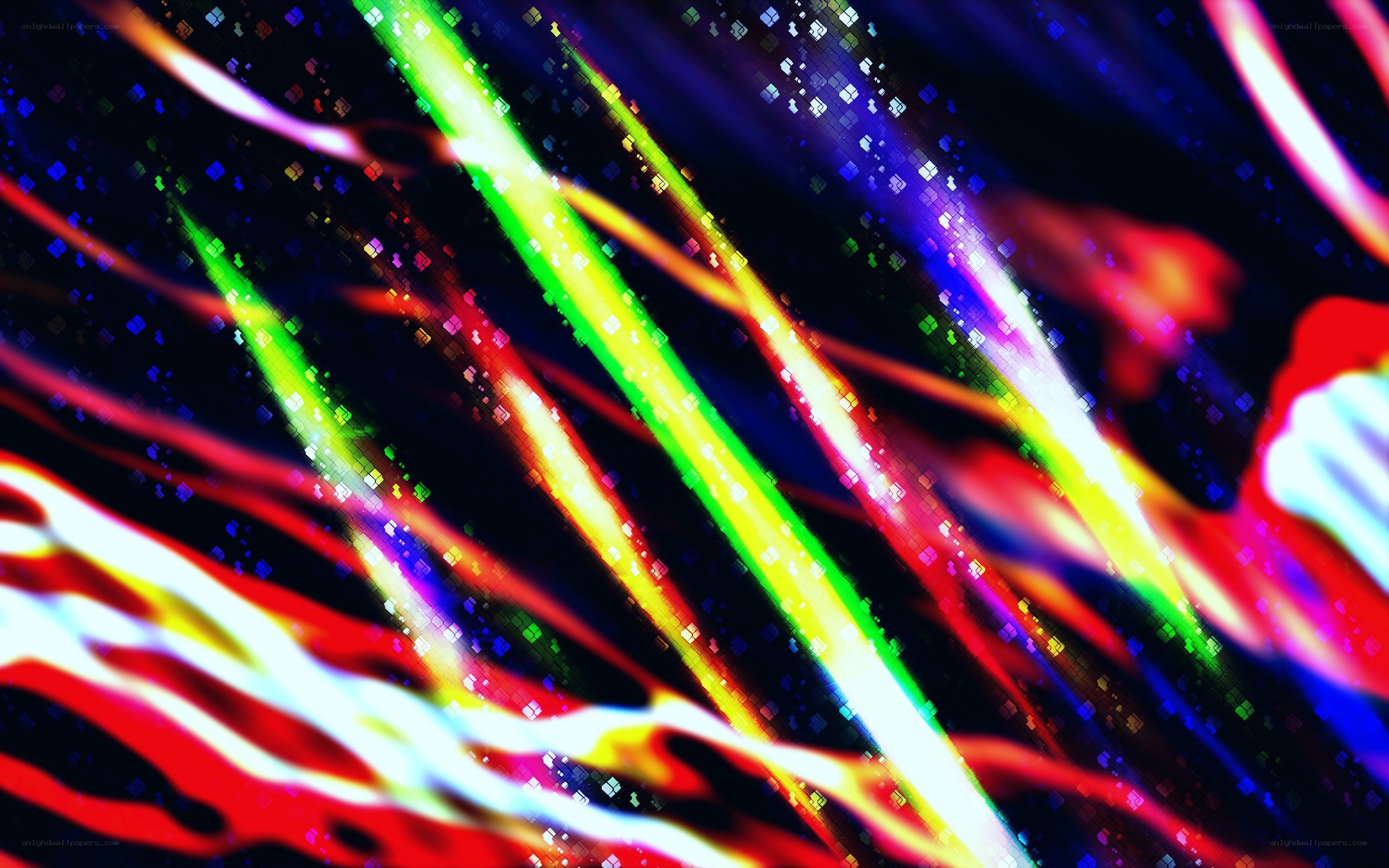 colorful light streaks abstract