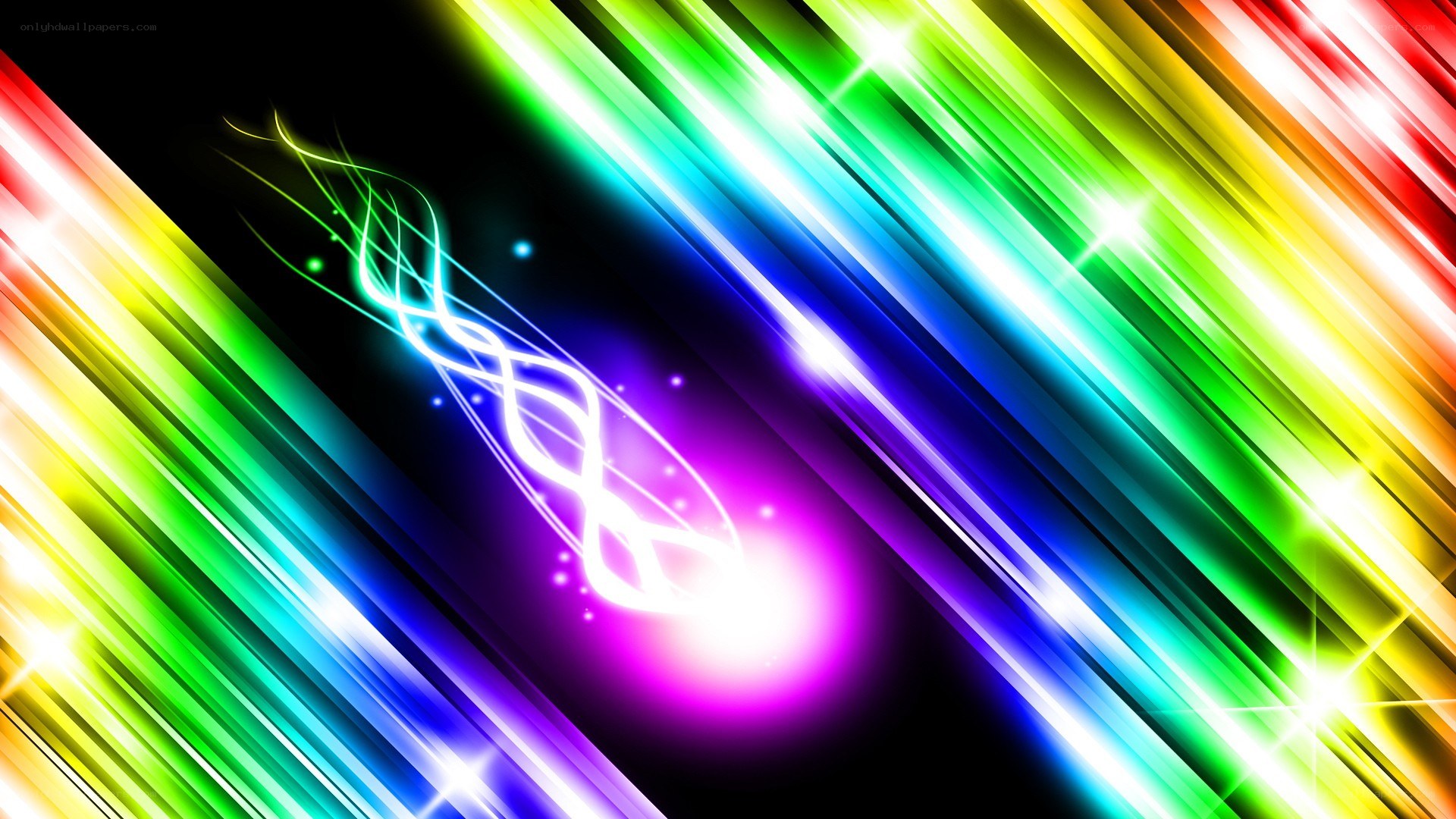 colorful light streaks abstract