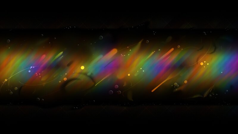 Colorful Light Streaks — Black, Dynamic, Abstract, Light Streaks