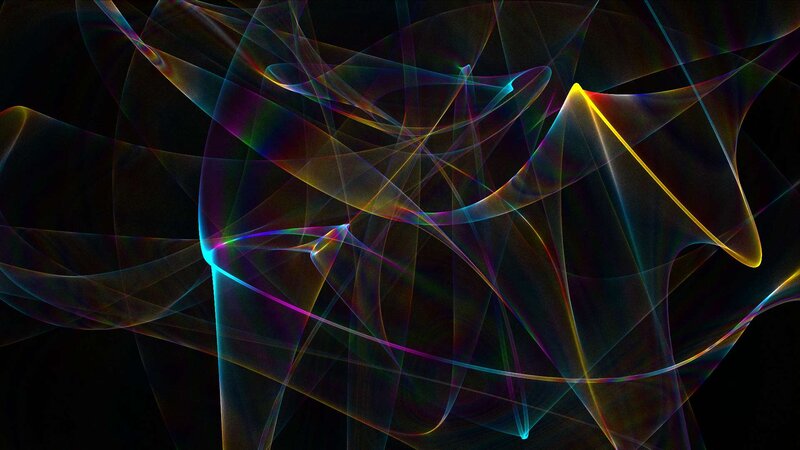 Colorful Light Streaks — Black, Dynamic, Abstract, Lines