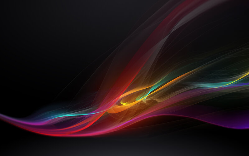 Colorful Light Streaks — Black, Dynamic, Abstract, Motion