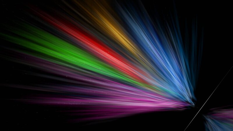 Colorful Light Streaks — Black, Dynamic, Abstract, Rays