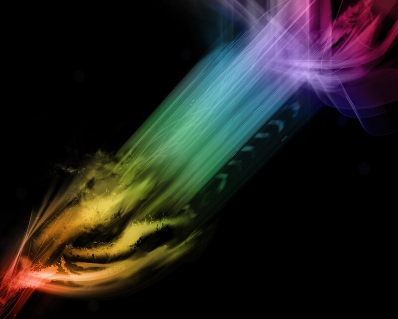 Colorful Light Streaks — Black, Dynamic, Abstract, Smoke
