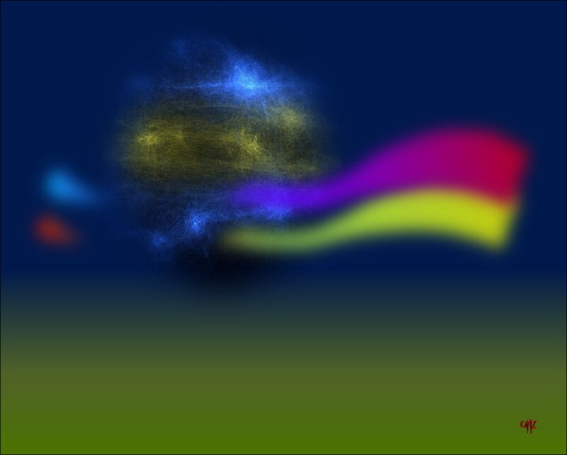 Colorful Light Streaks — Blue, Dreamy