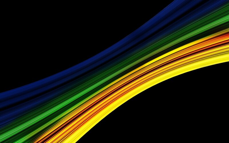 Colorful Light Streaks — Blue, Dynamic, Abstract, Black Background