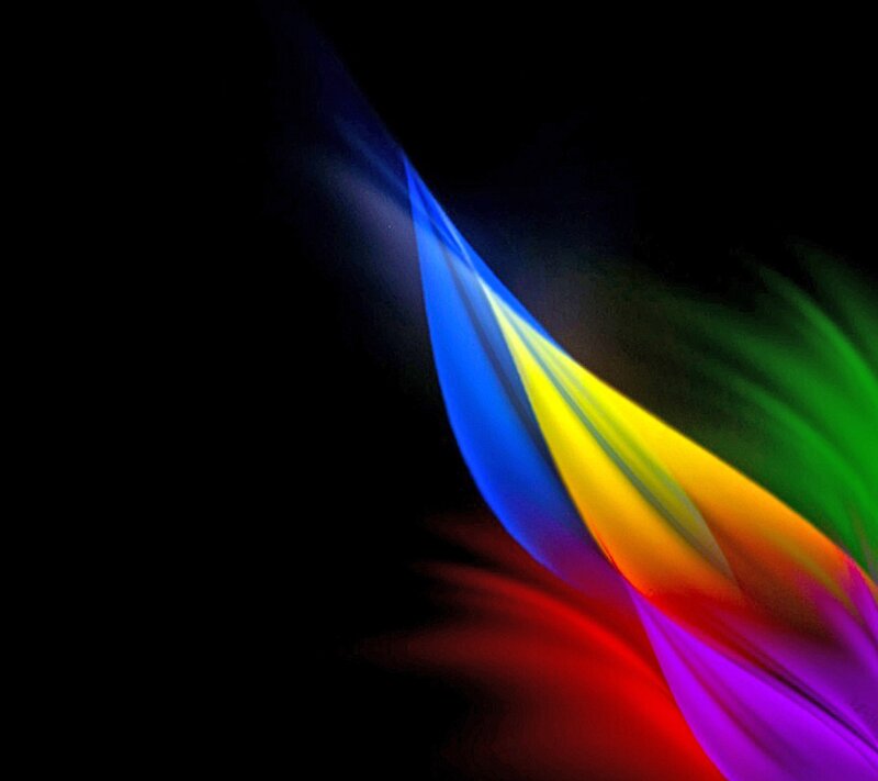 Colorful Light Streaks — Blue, Dynamic, Abstract, Color, Black Background