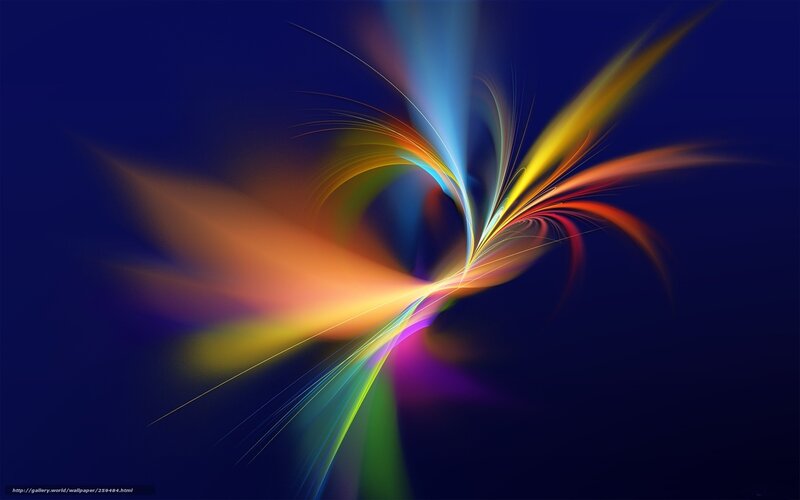 Colorful Light Streaks — Blue, Dynamic, Abstract, Color, Dark Background
