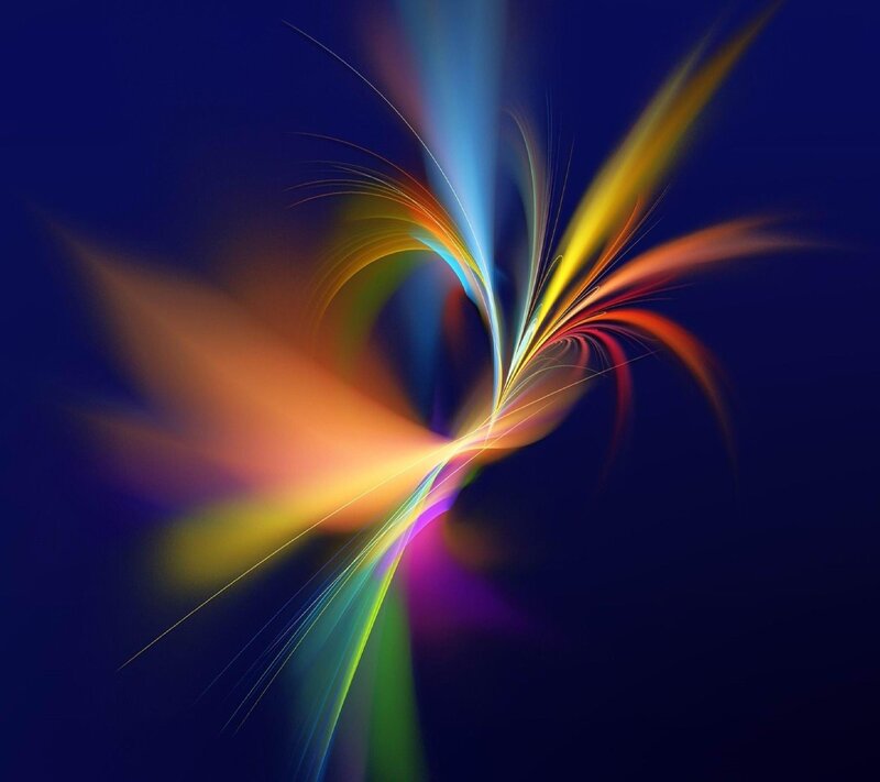 Colorful Light Streaks — Blue, Dynamic, Abstract, Color, Darkness