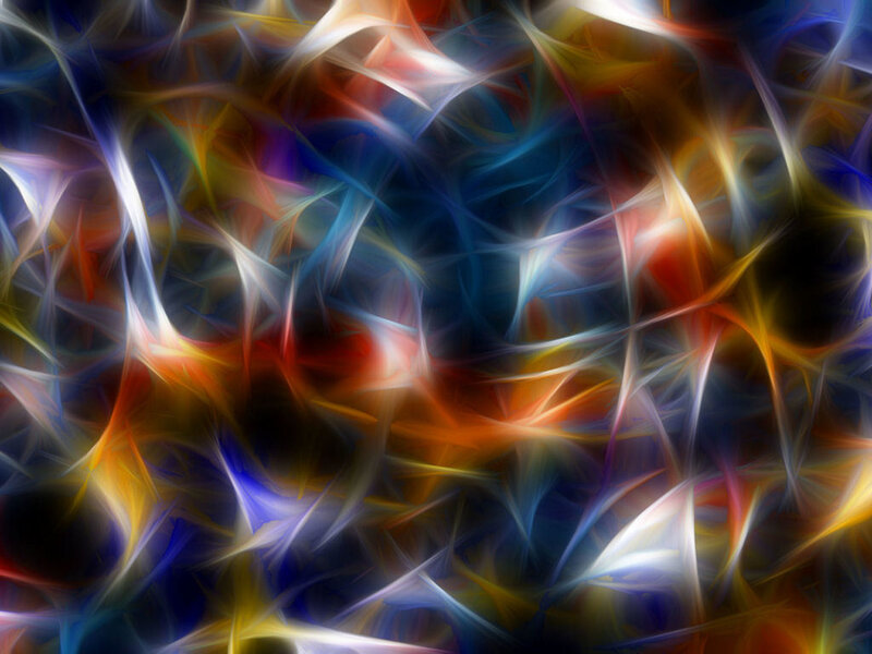 Colorful Light Streaks — Blue, Dynamic, Abstract, Color, Motion, Orange