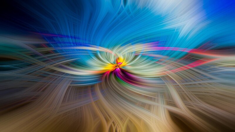 Colorful Light Streaks — Blue, Dynamic, Abstract, Color, Motion