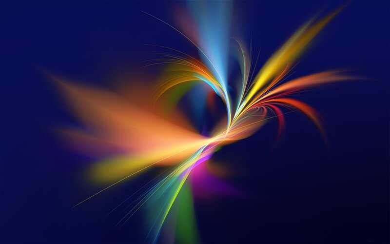 Colorful Light Streaks — Blue, Dynamic, Abstract, Color