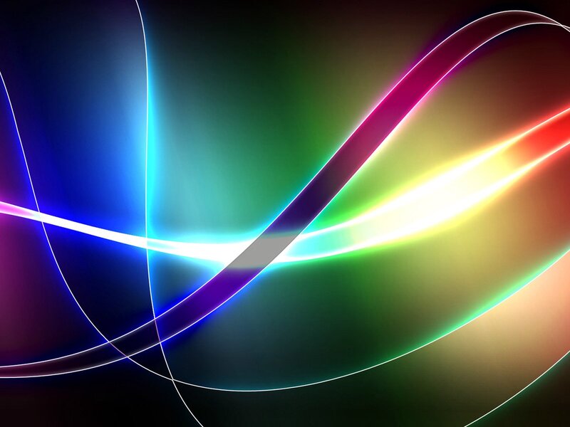 Colorful Light Streaks — Blue, Dynamic, Abstract, Curved Lines, Glow