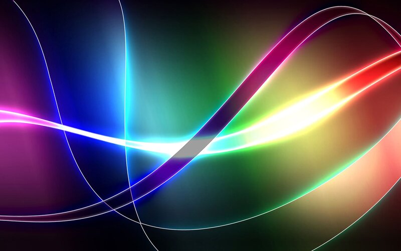Colorful Light Streaks — Blue, Dynamic, Abstract, Curved Lines
