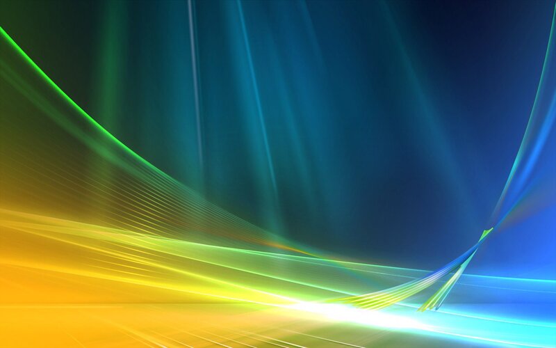 Colorful Light Streaks — Blue, Dynamic, Abstract, Curves, Rays, Green, Yellow