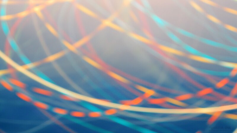 Colorful Light Streaks — Blue, Dynamic, Abstract, Light Trails, Blur