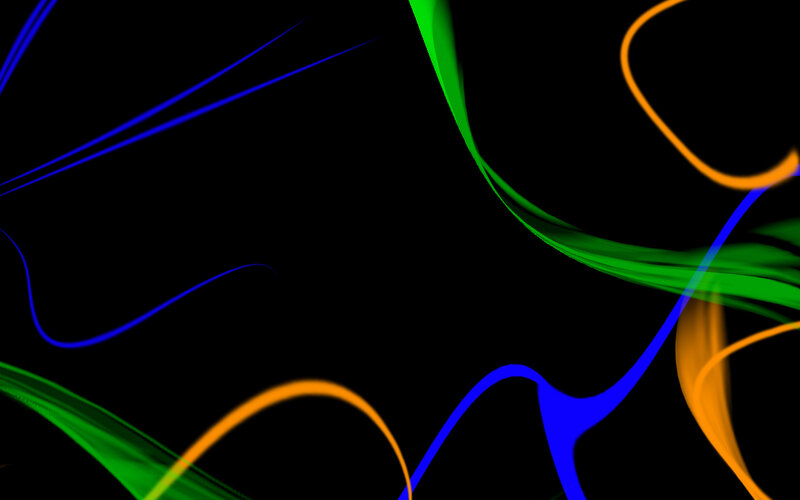 Colorful Light Streaks — Blue, Dynamic, Abstract, Lines, Curves, Black Background