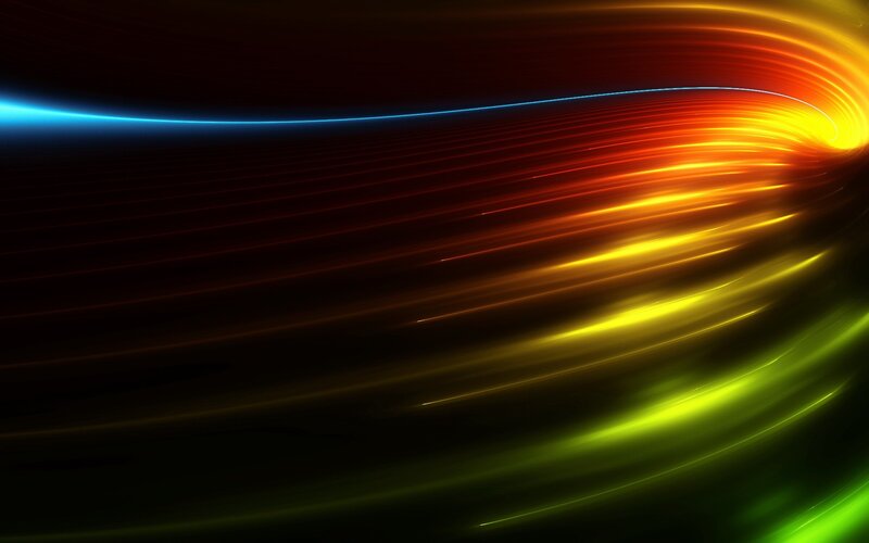 Colorful Light Streaks — Blue, Dynamic, Abstract, Motion, Curves