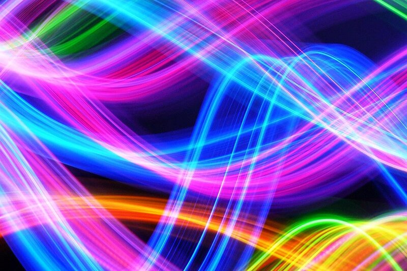 Colorful Light Streaks — Blue, Energetic, Abstract