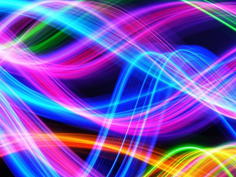Colorful Light Streaks — Blue, Energetic