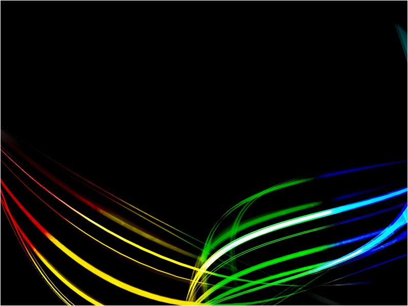 Colorful Light Streaks — Green, Dynamic, Abstract, Light Trails, Black Background, Blue, Yellow
